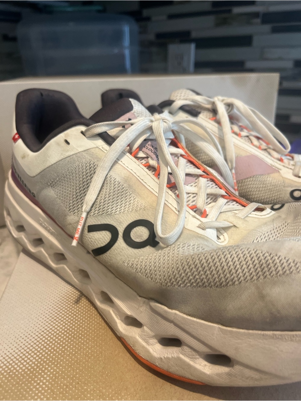 On Running Men’s Cloudsurfer Next Size 11 White/Flame in Color Tons of Life Left - Picture 13 of 17